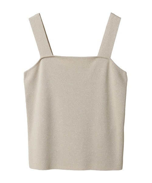 AMERICAN HOLIC（アメリカンホリック）の「ラメニットタンクトップ（タンクトップ・レディース・サックスブルー/ブラック/ブラウン/ライトベージュ・L/M）」の12枚目の写真