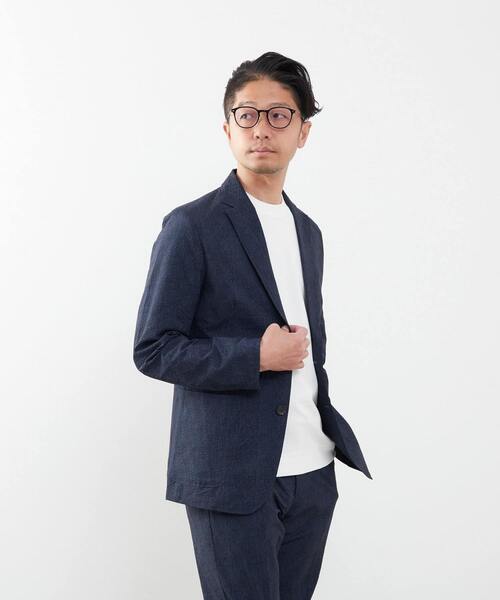 MEN'S MELROSE(メンズメルローズ)の「プリントテックサッカーイージージャケット(セットアップ可)(テーラードジャケット・メンズ・ライトグレー/ネイビー/チャコールグレー・4/5/3)」の20枚目の写真