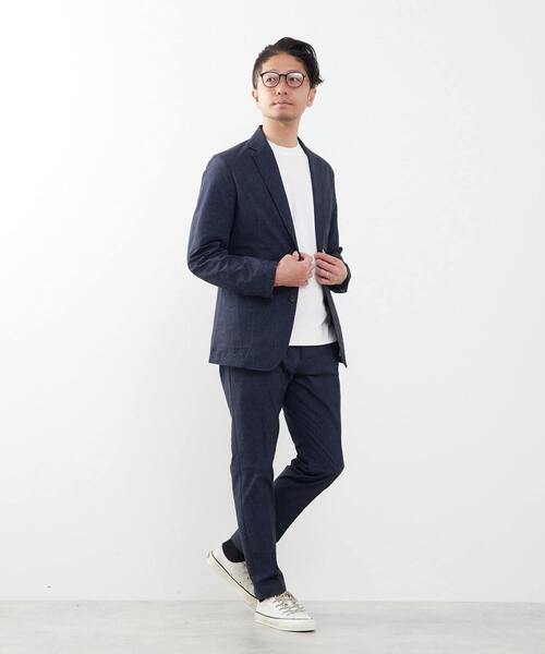 MEN'S MELROSE(メンズメルローズ)の「プリントテックサッカーイージージャケット(セットアップ可)(テーラードジャケット・メンズ・ライトグレー/ネイビー/チャコールグレー・4/5/3)」の19枚目の写真