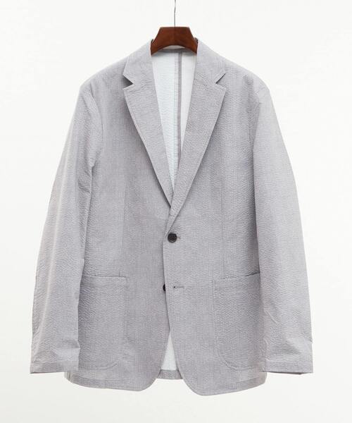 MEN'S MELROSE(メンズメルローズ)の「プリントテックサッカーイージージャケット(セットアップ可)(テーラードジャケット・メンズ・ライトグレー/ネイビー/チャコールグレー・4/5/3)」の8枚目の写真