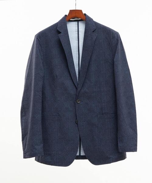 MEN'S MELROSE(メンズメルローズ)の「プリントテックサッカーイージージャケット(セットアップ可)(テーラードジャケット・メンズ・ライトグレー/ネイビー/チャコールグレー・4/5/3)」の12枚目の写真