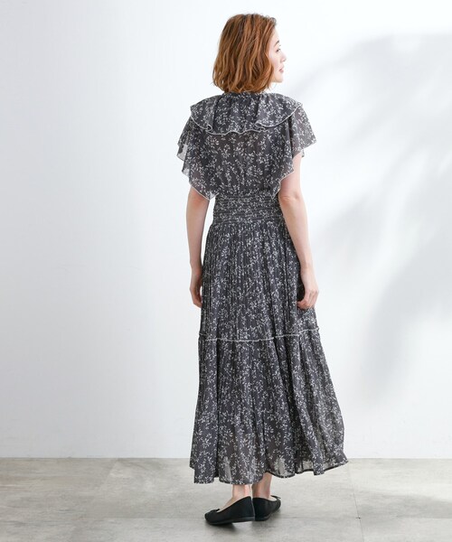 grove（グローブ）の「夏の主役シフォンプリントプリーツワンピース（ワンピース・レディース・ブラック系その他/ブラウン系その他2/サックスブルー系/ブラック系1・02/03/01/04/05）」の21枚目の写真