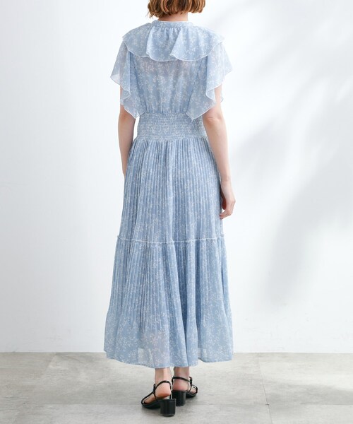 grove（グローブ）の「夏の主役シフォンプリントプリーツワンピース（ワンピース・レディース・ブラック系その他/ブラウン系その他2/サックスブルー系/ブラック系1・02/03/01/04/05）」の15枚目の写真