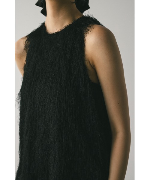 STYLEMIXER（スタイルミキサー）の「フリンジルーズトップ（タンクトップ・レディース・アイボリー/ブラック/サックスブルー・FREE）」の11枚目の写真