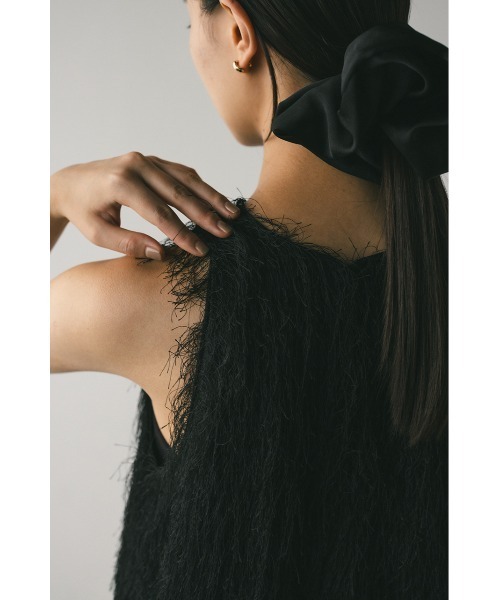 STYLEMIXER（スタイルミキサー）の「フリンジルーズトップ（タンクトップ・レディース・アイボリー/ブラック/サックスブルー・FREE）」の17枚目の写真