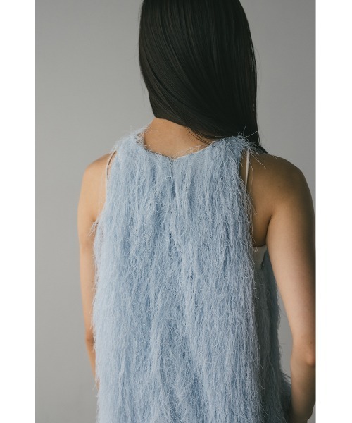 STYLEMIXER（スタイルミキサー）の「フリンジルーズトップ（タンクトップ・レディース・アイボリー/ブラック/サックスブルー・FREE）」の9枚目の写真