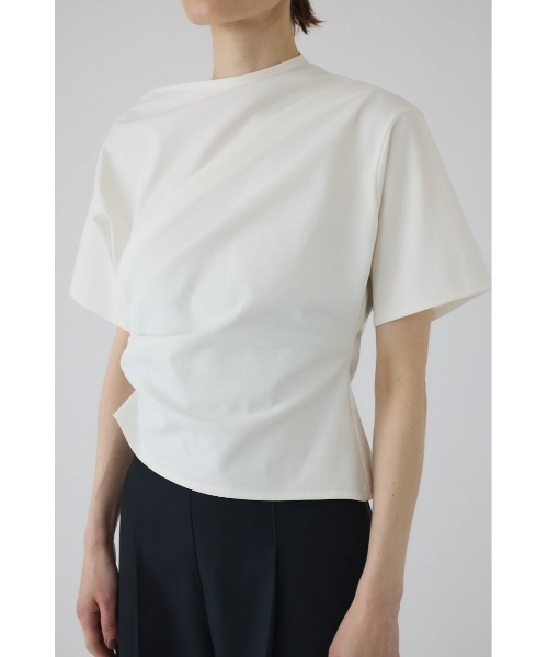 Asymmetry tuck cut tops アシンメトリータックカットトップス