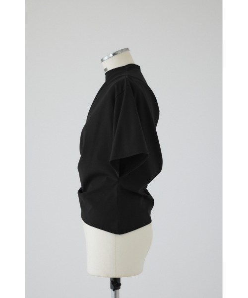 トップス teardrop waist tuck tops eim Asymmetry tuck cut tops