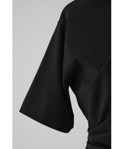 RIM.ARK（リムアーク）の「Asymmetry tuck cut tops アシンメトリータックカットトップス（Tシャツ/カットソー・レディース・ホワイト/ダークブラウン/ブラック・FREE）」の22枚目の写真