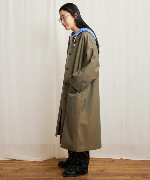 fig London(フィグロンドン)の「Gabardine Phebe coat(ステンカラーコート・レディース・カーキ/ベージュ・FREE)」の5枚目の写真