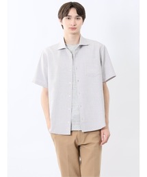 m.f.editorial | 【ウォッシャブル】m.f.エディトリアル メンズ TechLinen カッタウェイ 半袖シャツ(シャツ/ブラウス)