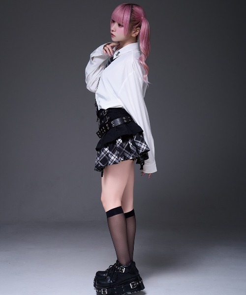 トラバストーキョー ベルト付きティアードフリルスカート TRAVAS TOKYO/トラバス トーキョー』ベルト付きティアードフリル