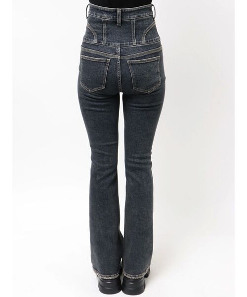 スーパーハイウエストフレアパギンス（デニムパンツ）｜EMODA