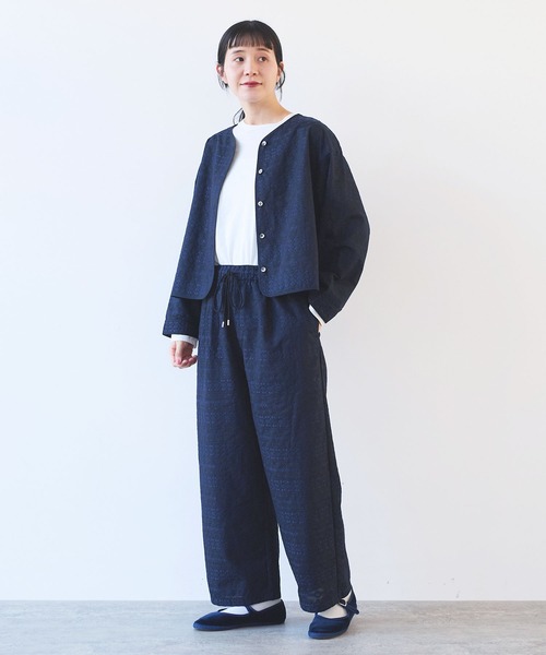 【yuni】刺繍パンツ 花柄 リラックスパンツ　ゴム yuni】刺繍パンツ 花柄 リラックスパンツ ゴム 楽天市場】パンツ