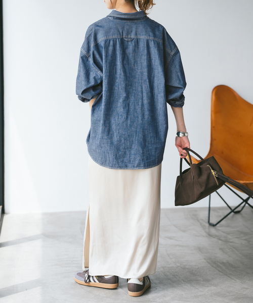 Spick & Span（スピックアンドスパン）の「Levi’s/リーバイス 別注SMU LS ZANDT CROPPED SHIRT（シャツ/ブラウス・レディース・ブルー・X-SMALL/MEDIUM）」の18枚目の写真