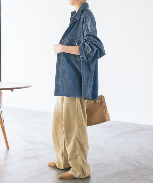 Levi's/リーバイス 別注SMU LS ZANDT CROPPED SHIRT（シャツ