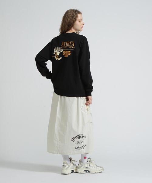 AVIREX（アヴィレックス）の「FLYING TIGERS T-SHIRT/フライングタイガーTシャツ（Tシャツ/カットソー・レディース・ブラック/ホワイト・F）」の22枚目の写真