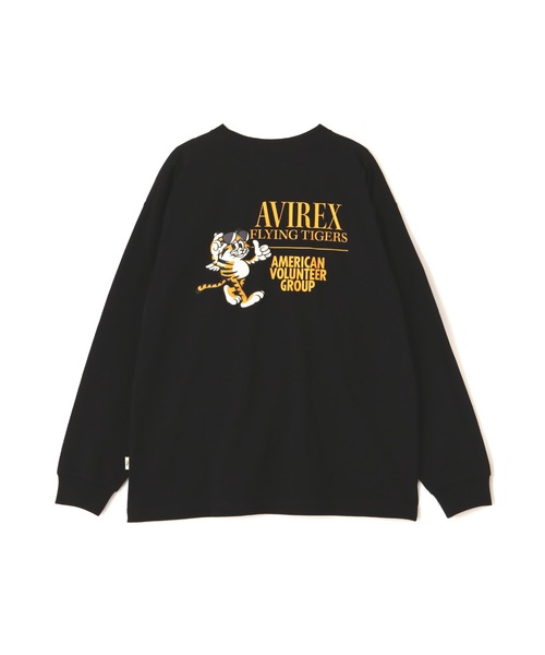 AVIREX（アヴィレックス）の「FLYING TIGERS T-SHIRT/フライングタイガーTシャツ（Tシャツ/カットソー・レディース・ブラック/ホワイト・F）」の7枚目の写真