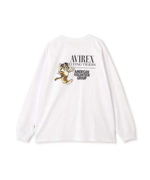 AVIREX（アヴィレックス）の「FLYING TIGERS T-SHIRT/フライングタイガーTシャツ（Tシャツ/カットソー・レディース・ブラック/ホワイト・F）」の19枚目の写真