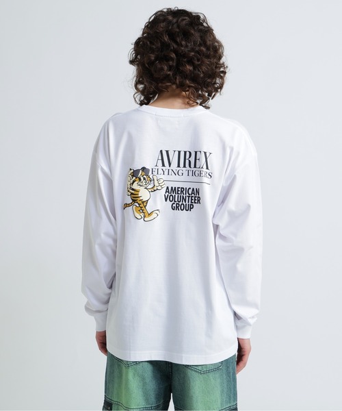 AVIREX（アヴィレックス）の「FLYING TIGERS T-SHIRT/フライングタイガーTシャツ（Tシャツ/カットソー・レディース・ブラック/ホワイト・F）」の13枚目の写真