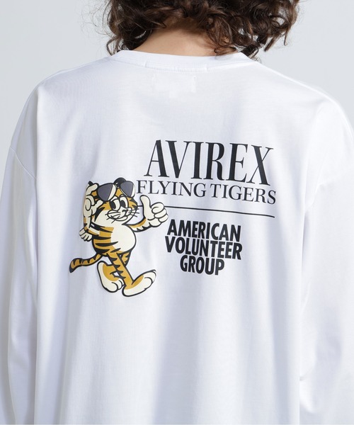 AVIREX（アヴィレックス）の「FLYING TIGERS T-SHIRT/フライングタイガーTシャツ（Tシャツ/カットソー・レディース・ブラック/ホワイト・F）」の17枚目の写真