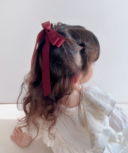 Rora(ローラ)の「マルテ リボンヘアゴム(ヘアゴム・キッズ・ピンク/ボルドー/ホワイト/ブラック/ベージュ/ブラウン・FREE)」の14枚目の写真