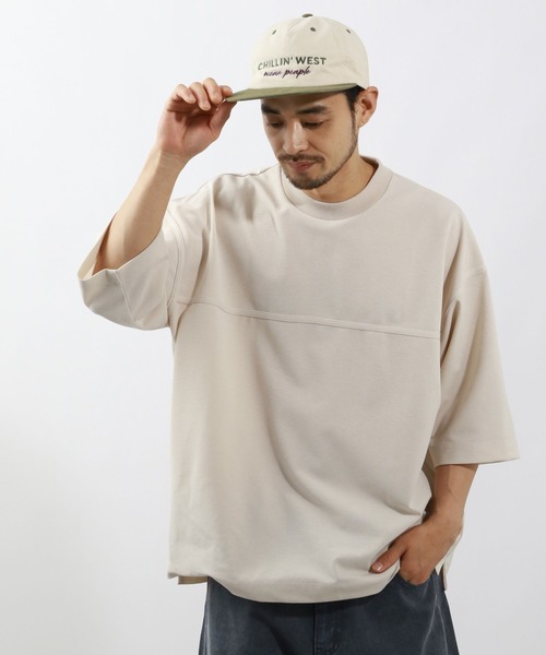 BAYFLOW（ベイフロー）の「【吸水速乾】ドライ鹿の子Tシャツ（Tシャツ/カットソー・メンズ・ブラック/オフホワイト/ブラウン・MEDIUM/LARGE）」の5枚目の写真