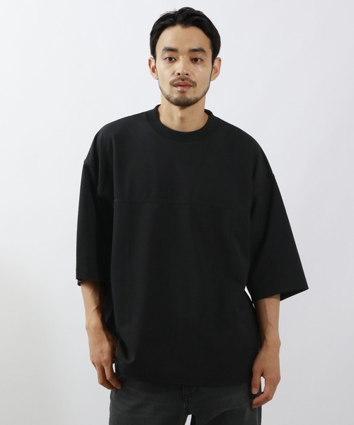 BAYFLOW（ベイフロー）の「【吸水速乾】ドライ鹿の子Tシャツ（Tシャツ/カットソー・メンズ・ブラック/オフホワイト/ブラウン・MEDIUM/LARGE）」の8枚目の写真