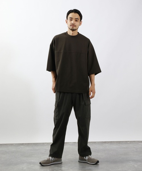 BAYFLOW（ベイフロー）の「【吸水速乾】ドライ鹿の子Tシャツ（Tシャツ/カットソー・メンズ・ブラック/オフホワイト/ブラウン・MEDIUM/LARGE）」の15枚目の写真
