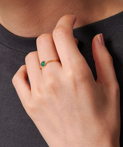 BAITS（ベイツ）の「＜BAITS＞カラーストーン リング（リング・レディース・ライトピンク/ケリーグリーン/レッド・11）」の4枚目の写真