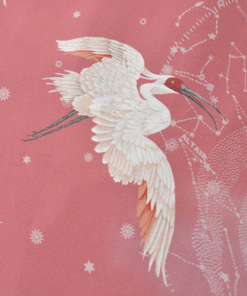 NIPOALOHA（ニポアロハ）の「【NIPOALOHA】"朱鷺-TOKI" SHORT SLEEVE SHIRT（シャツ/ブラウス・レディース・ブラック/レッド・MEDIUM/SMALL）」の8枚目の写真