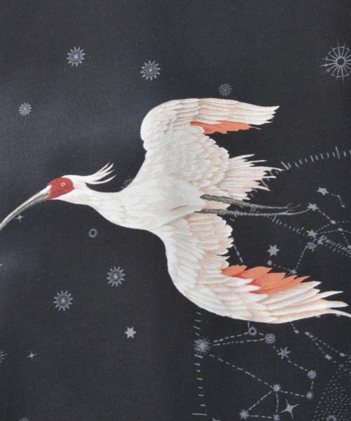 NIPOALOHA（ニポアロハ）の「【NIPOALOHA】"朱鷺-TOKI" SHORT SLEEVE SHIRT（シャツ/ブラウス・レディース・ブラック/レッド・MEDIUM/SMALL）」の15枚目の写真