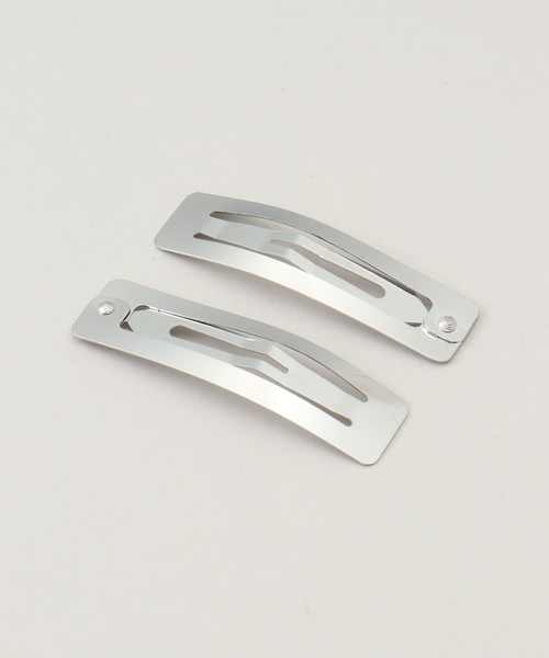 U by SPICK&SPAN(ユーバイスピックアンドスパン)の「スクエアヘアピン2set(その他ヘアアクセサリー・レディース・ゴールド/シルバー・FREE)」の1枚目の写真