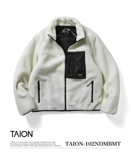 TAION（タイオン）の「【TAION(タイオン)】〈ユニセックス〉ノンダウン マウンテン ハイネックWジップ ボアジャケット（その他アウター・メンズ・ブラック×ブラック/ベージュ系3/ブラック・L/M/S/XL）」の13枚目の写真