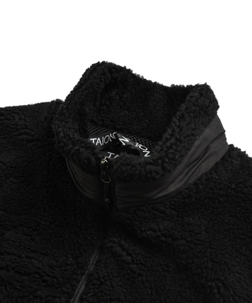 TAION（タイオン）の「【TAION(タイオン)】〈ユニセックス〉ノンダウン マウンテン ハイネックWジップ ボアジャケット（その他アウター・メンズ・ブラック×ブラック/ベージュ系3/ブラック・L/M/S/XL）」の11枚目の写真