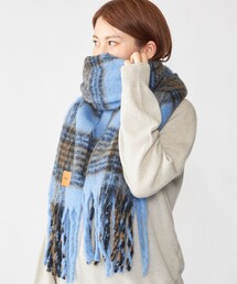 SHIPS | 【WEB限定】SHIPS: ブークレ ボリューム マフラー (チェック)(マフラー)