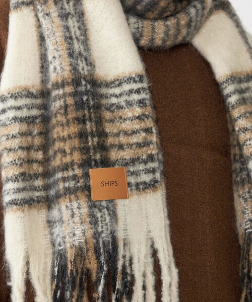 SHIPS(シップス)の「【WEB限定】SHIPS: ブークレ ボリューム マフラー (チェック)(マフラー・メンズ・ナチュラル/ブルー/ブラウン・ONE SIZE)」の10枚目の写真