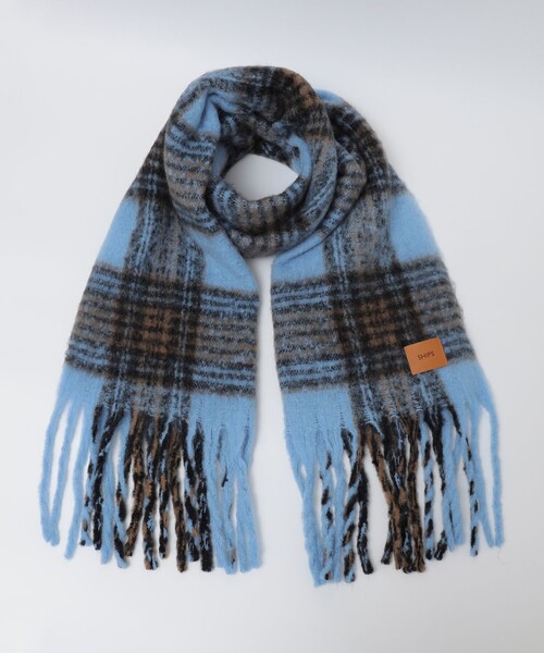 SHIPS(シップス)の「【WEB限定】SHIPS: ブークレ ボリューム マフラー (チェック)(マフラー・メンズ・ナチュラル/ブルー/ブラウン・ONE SIZE)」の13枚目の写真