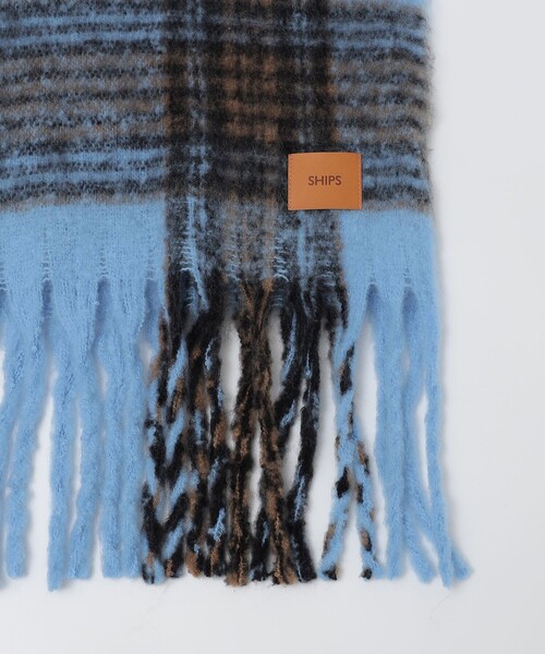 SHIPS(シップス)の「【WEB限定】SHIPS: ブークレ ボリューム マフラー (チェック)(マフラー・メンズ・ナチュラル/ブルー/ブラウン・ONE SIZE)」の15枚目の写真