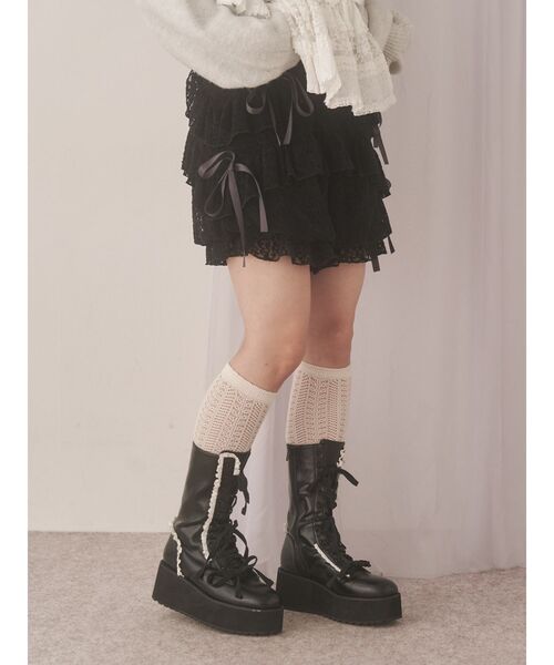 merry jenny（メリージェニー）の「シュガーフリルカボチャパンツ（その他パンツ・レディース・ブラック/アイボリー・FREE）」の8枚目の写真