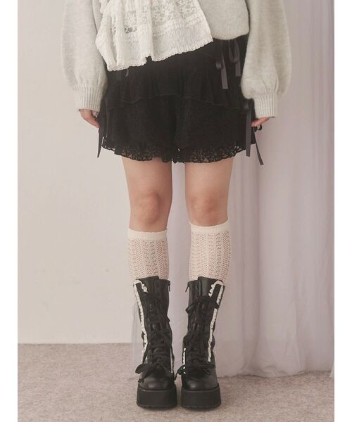 merry jenny（メリージェニー）の「シュガーフリルカボチャパンツ（その他パンツ・レディース・ブラック/アイボリー・FREE）」の17枚目の写真