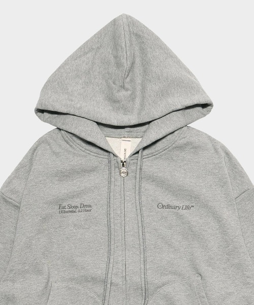 SHINYAKOZUKA（シンヤコヅカ）の「ORDINARY OLD STYLE ZIP HOODIE ISSUE 7（パーカー・メンズ・ブラック/グレー・S/M）」の4枚目の写真