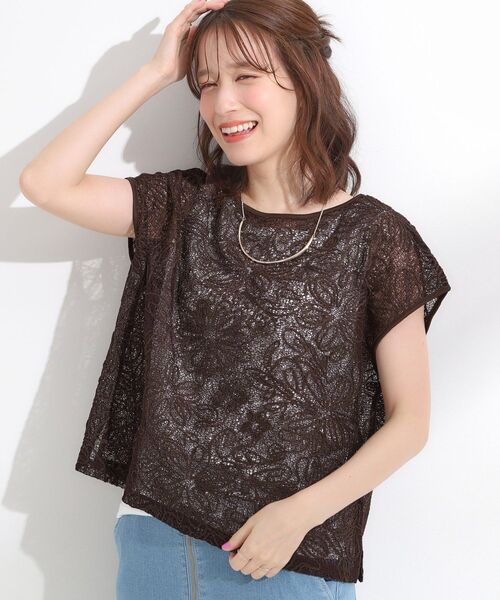 DRESKIP(ドレスキップ)の「【2点セット】刺繍レーストップス(その他トップス・レディース・ブラウン系その他/ブラック/アイボリー・04/03/02/01)」の3枚目の写真