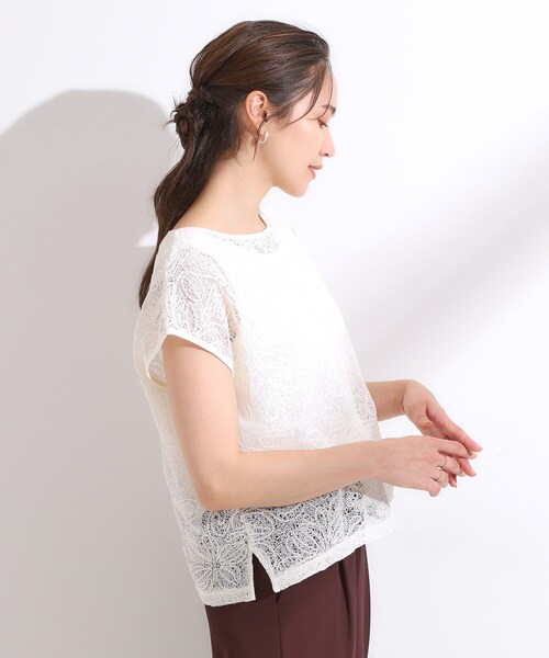 DRESKIP(ドレスキップ)の「【2点セット】刺繍レーストップス(その他トップス・レディース・ブラウン系その他/ブラック/アイボリー・04/03/02/01)」の6枚目の写真