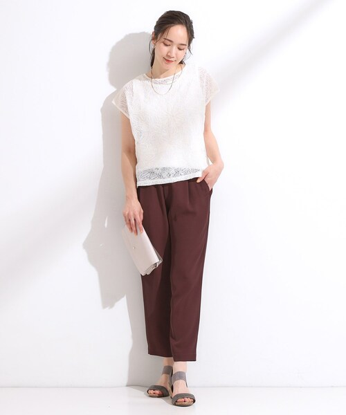 DRESKIP(ドレスキップ)の「【2点セット】刺繍レーストップス(その他トップス・レディース・ブラウン系その他/ブラック/アイボリー・04/03/02/01)」の9枚目の写真