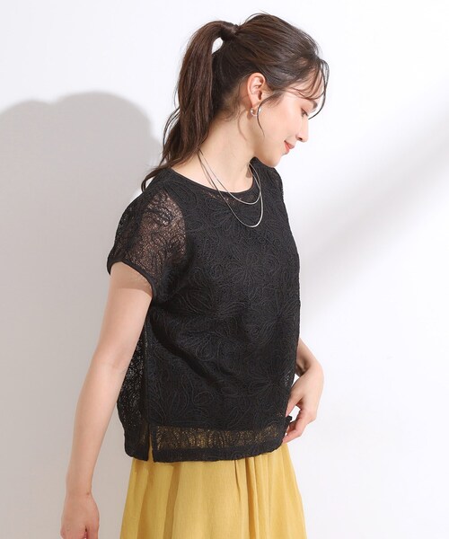 DRESKIP(ドレスキップ)の「【2点セット】刺繍レーストップス(その他トップス・レディース・ブラウン系その他/ブラック/アイボリー・04/03/02/01)」の12枚目の写真