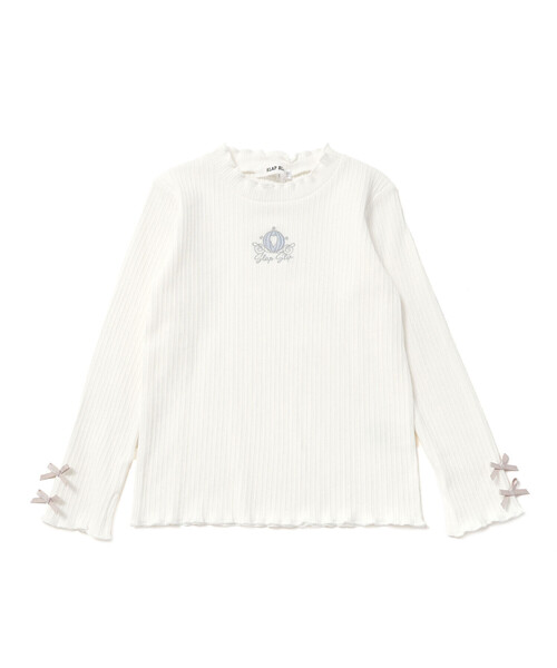 SLAP SLIP（スラップスリップ）の「フロントモチーフテレコTシャツ(80~130cm)（Tシャツ/カットソー・キッズ・ホワイト/グレー/ベージュ/ピンク・80ｃｍ/90cm/110cm/100cm/120cm）」の11枚目の写真