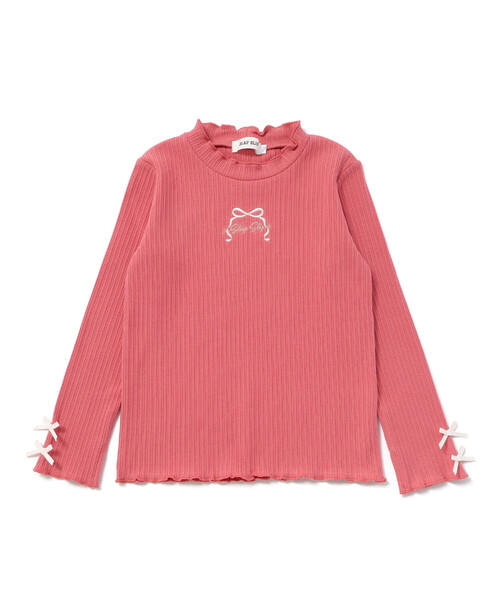 SLAP SLIP（スラップスリップ）の「フロントモチーフテレコTシャツ(80~130cm)（Tシャツ/カットソー・キッズ・ホワイト/グレー/ベージュ/ピンク・80ｃｍ/90cm/110cm/100cm/120cm）」の18枚目の写真