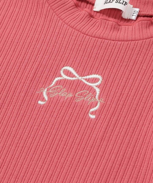 SLAP SLIP（スラップスリップ）の「フロントモチーフテレコTシャツ(80~130cm)（Tシャツ/カットソー・キッズ・ホワイト/グレー/ベージュ/ピンク・80ｃｍ/90cm/110cm/100cm/120cm）」の20枚目の写真