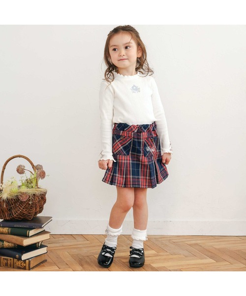 SLAP SLIP（スラップスリップ）の「フロントモチーフテレコTシャツ(80~130cm)（Tシャツ/カットソー・キッズ・ホワイト/グレー/ベージュ/ピンク・80ｃｍ/90cm/110cm/100cm/120cm）」の5枚目の写真